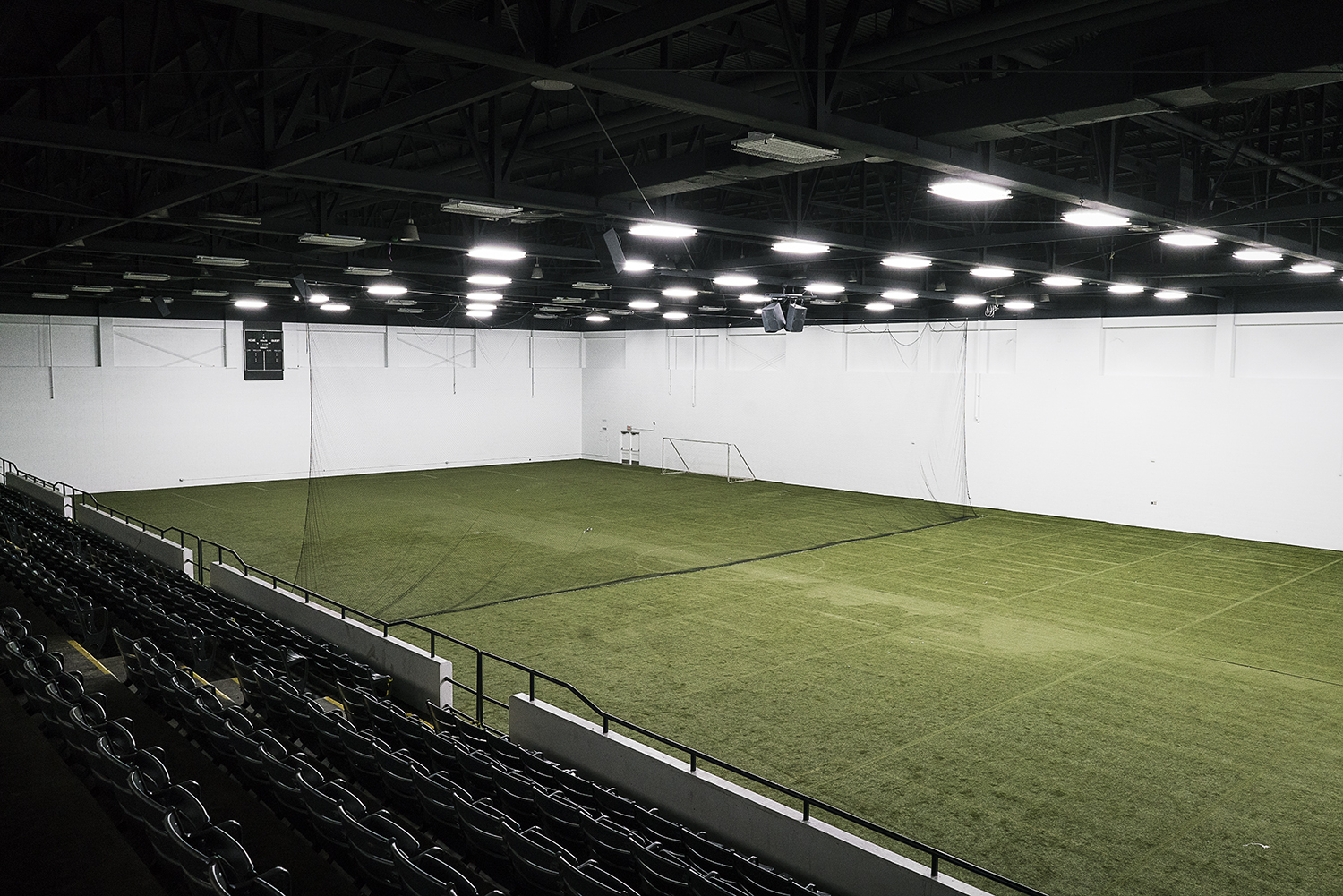 Flint, MI - Tuesday, January 30, 2018: A spectator view of the 30,000 square foot field and second arena at the Dort Federal Event Center.