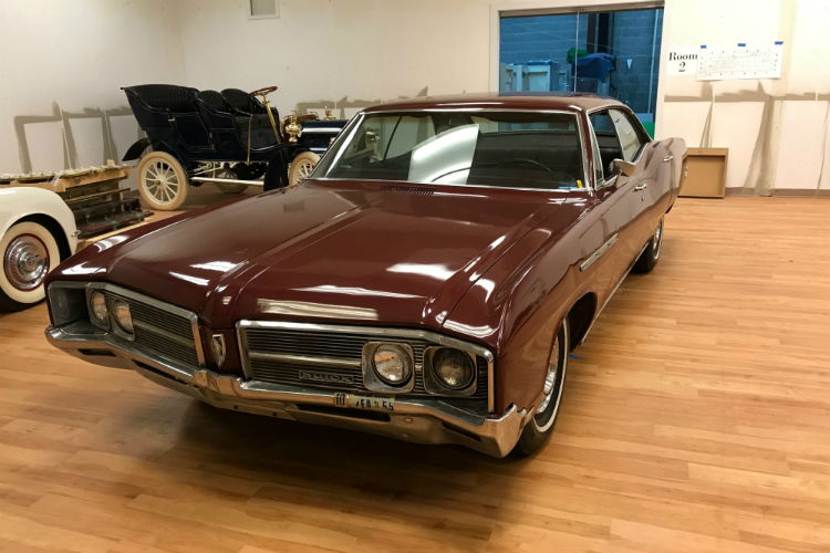 Carol and Jim Lenas gifted her family's 1968 Buick LeSabre to the Sloan Museum.