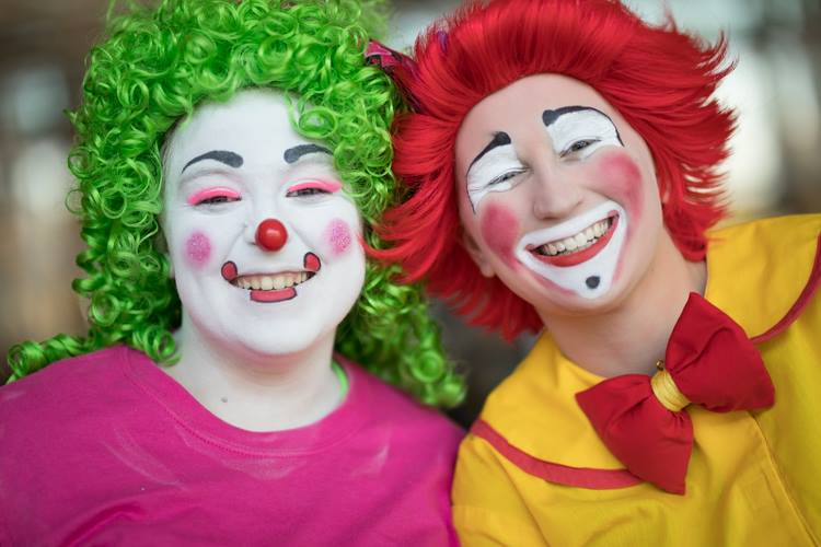 Mott Campus Clowns performs throughout Michigan. The 11 clowns from Mott Community College deliver an anti-bullying message in their performances. 