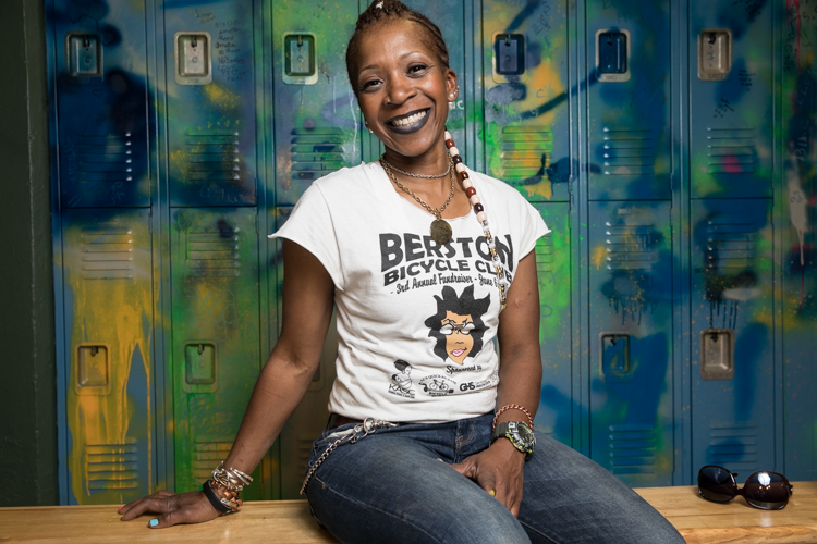 Angela Stamps, Detroit native and dedicated Flint transplat, who founded Berston Bike Club in 2012.