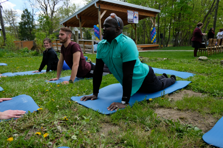 The Crim Fitness Foundation offers yoga and mindfulness lessons during the Civic Park Centennial kickoff.