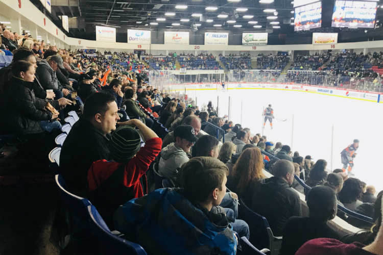 A near sellout crowd packed the Dort Federal Events Center for the Firebirds' last game of the 2017-18 season.