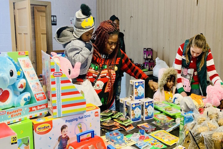 All who attended were able to partake in a toy giveaway inside Joy Tabernacle Church.