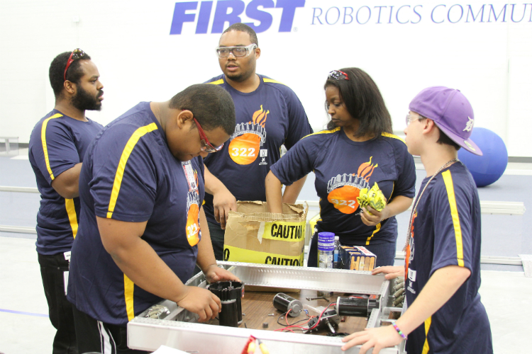 The FIRST Robotics Center at Kettering is home to eight teams, including Flint Community Schools' team—the Flint Fire, team number 322, one of the oldest teams in the nation.