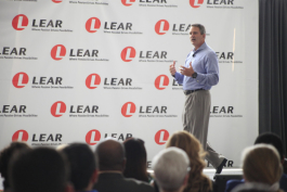 Roy Scott, president and CEO of Lear, says Flint "is part of who I am."