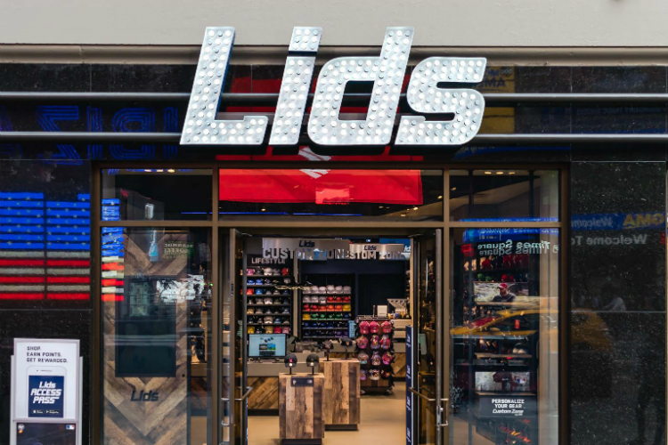 Lids store of Genesee Valley Center redesingned to appeal to brands core customers.  