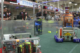 A look at one of the FIRST Robotics competitions hosted by Kettering University this year.
