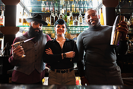 Rogers, Raven, and Marcus, (pictured from left to right) are "The OGs" of The X, Flint's newest and sole speakeasy bar in downtown Flint.