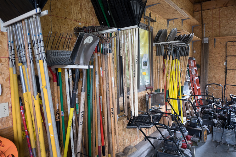 The Community Tool Shed has a wide selection of tools available to use. 