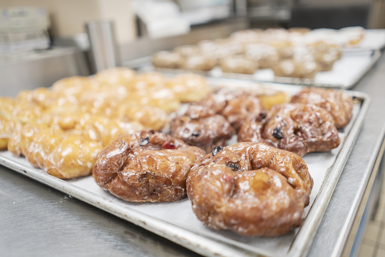 Fresh Blueline Donuts are ready to be delivered.