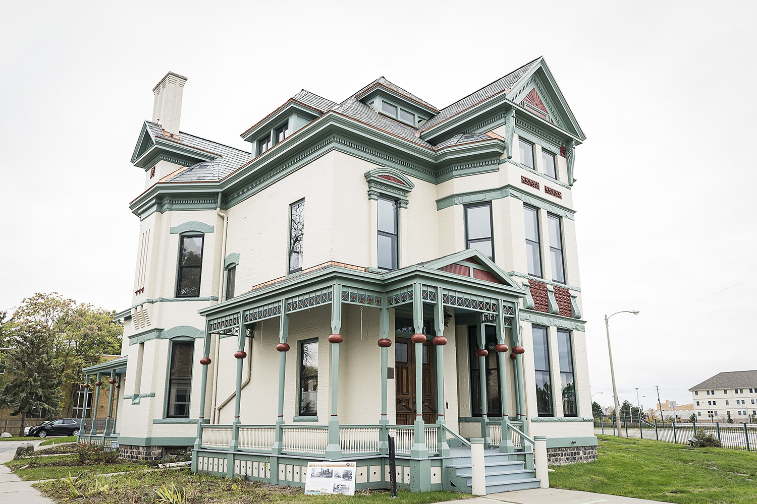 Flint, MI - Tuesday, October 31, 2017: The Whaley Historic House Museum sits on Kearsley Street, along I-475, on a fraction of the land it was originally built on. Kearsley Street was home to many of the influential families of Flint including the Do