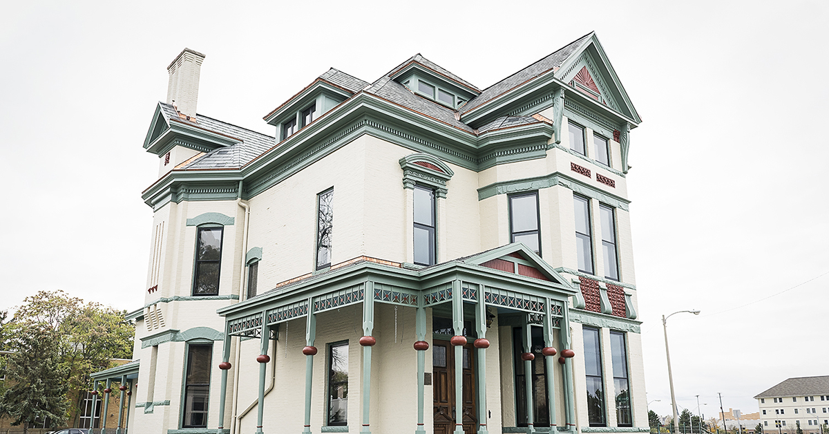 Flint, MI - Tuesday, October 31, 2017: The Whaley Historic House Museum sits on Kearsley Street, along I-475, on a fraction of the land it was originally built on. Kearsley Street was home to many of the influential families of Flint including the Do