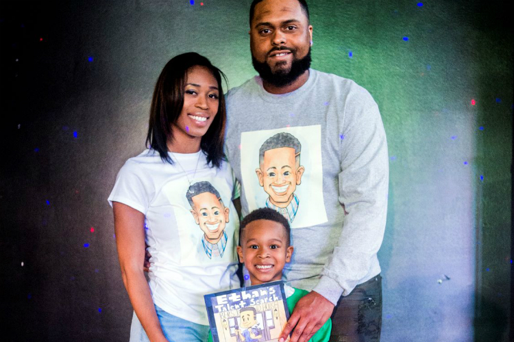 Sharonda Jones, Eric Woodyard and Ethan pose for a photo