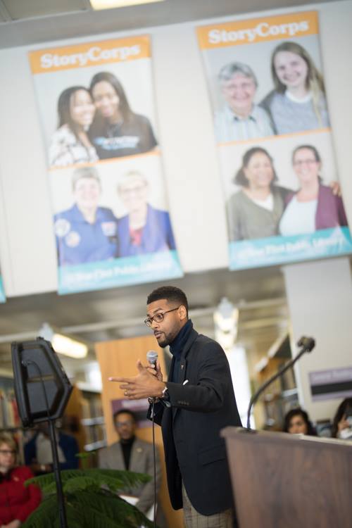 Isaiah Oliver, president of the Community Foundation of Greater Flint, titled his Martin Luther King Jr. Day speech: "Shut up and listen."