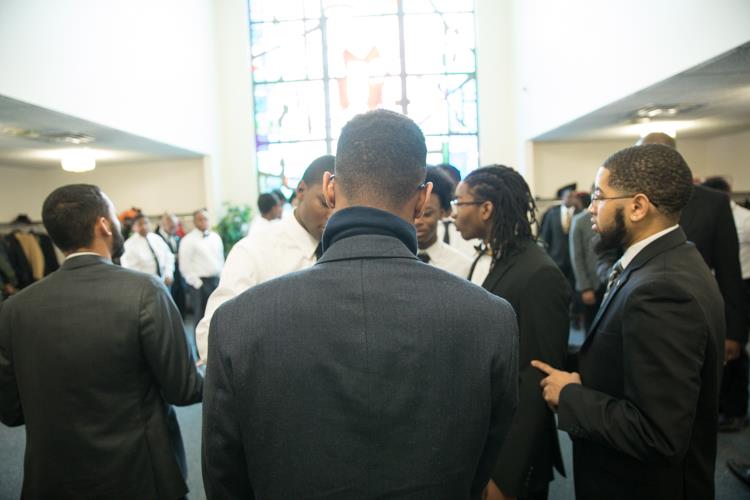 Isaiah Oliver at Mt. Olive Missionary Baptist Church before the MLK Day tribute.