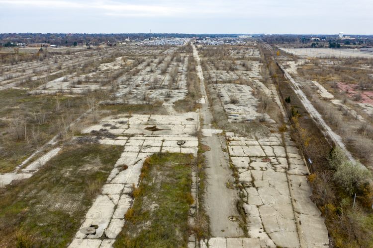 This is an aerial shot of Buick City taken in Nov. 2018.