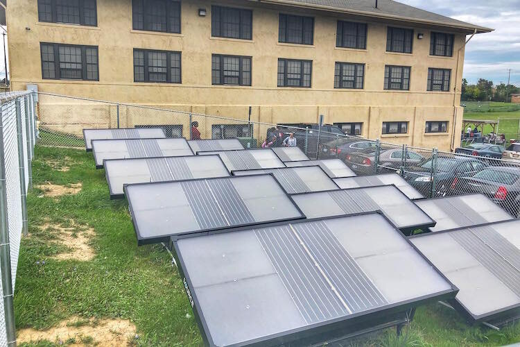 SolAir's demonstration site at Berston Field House with 15 solar panels. 