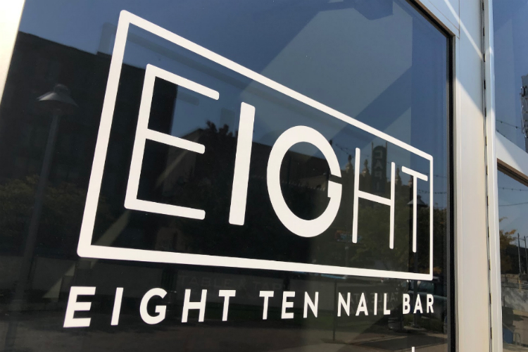 Eight Ten Nail Bar is located at 555 S. Saginaw Street next to Table and Tap and across the street from the Capitol Theatre.