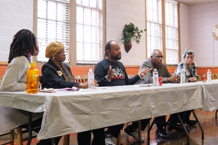 January 25 panel featured resident Inez Taylor, Councilman Maurice Davis, Pastor McCathern, and Hidden Park adopter Linn Aikens. 