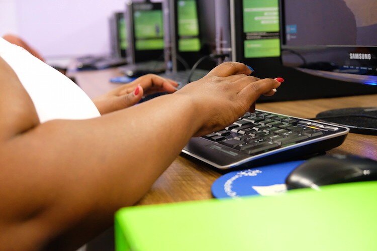 St. Lukes employment prep also includes technology training that preps participants for using email, smart phones, and word processing programs.