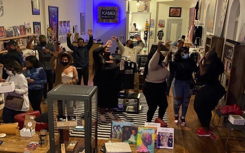 Aaron Christopher Events hosted a Pharrell Williams discography event at Comma Bookstore and Social Hub earlier this year.