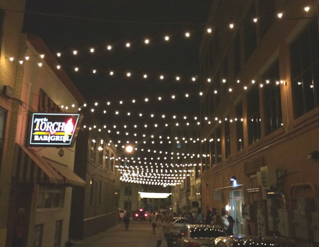 Iconic Flint alley lights will be added to Brush Alley near the Capital Theatre—if 30-day, $50,000 fundraising campaign is successful.