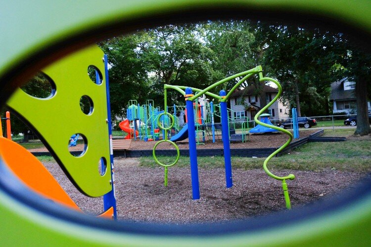 The playground at Bassett Park is located near Haskell Community Center. 