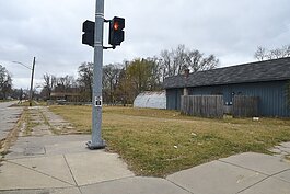 Vacant lots on Empire Street that hopefully will be part of the Empire Corridor development.