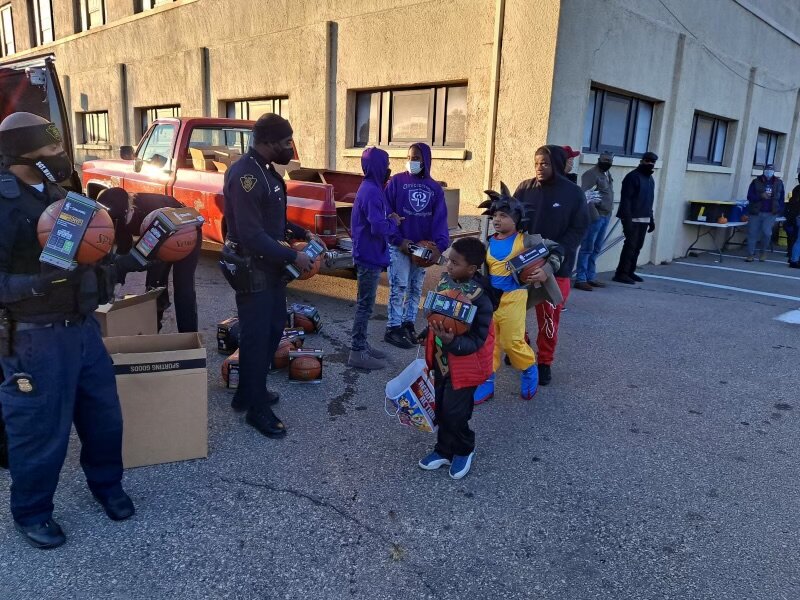 Berston Fieldhouse hosted a socially distant trick-or-treating event.