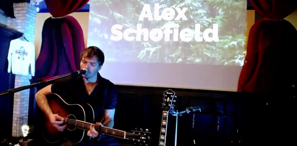 Alex Schofield during a performance at Blackstone's Smokehouse in 2020.