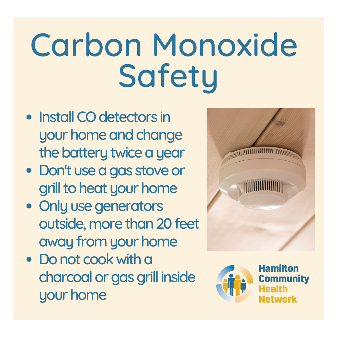 Tips to stay safe from carbon monoxide.