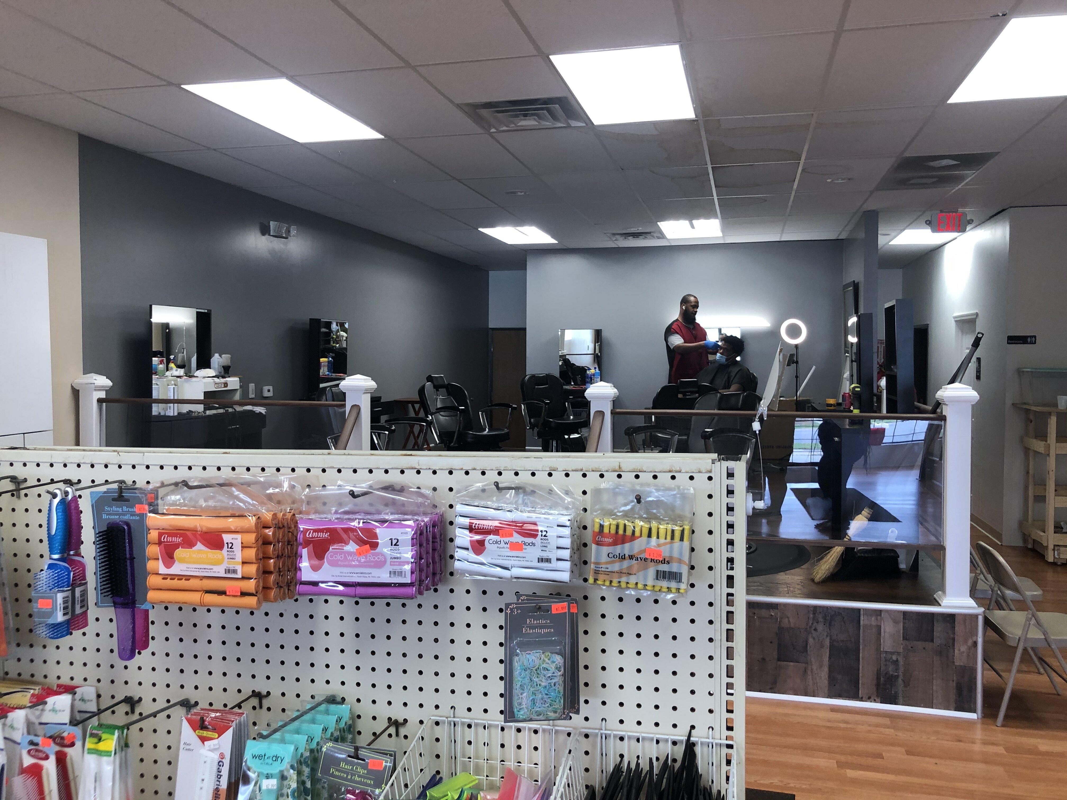 A look inside of Caught My Eye Barber and Beauty Supply.