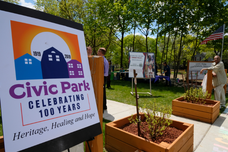 The Civic Park Summer Kick off was held at the Centennial Pavilion across from Joy Tabernacle Chuch.