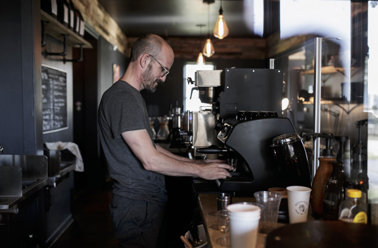 "The fact that the coffee shop is kind of outside of downtown is actually kind of a cool thing. Being able to sit on the porch and feeling like you're slightly outside of the people. They [customers] like that aspect of that," said Tim Goodrich
