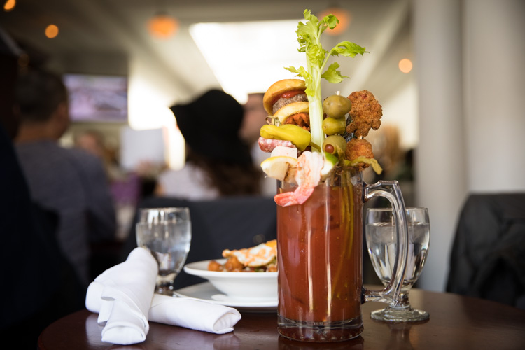 The Loaded Bloody Mary is the star attraction at Cork on Saginaw's new Second Sunday Brunch, for obvious reasons.
