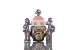 Daniel Coyle (Coyle Condenser) American, Stoned Ape Theory, 2022. Flameworked glass, assembled hot, 10 x 10 x 5 inches.
