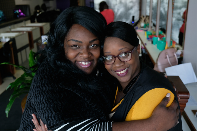 Captured November 2018, Ebonie Gipson (left) began working with Theresa Nelson, owner of Sweet Tee's Salon and Kids' Spa, August of 2018. Nelson is a major sponsor for Small Business Saturday. 