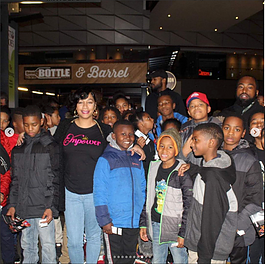 Danielle Green with a group of Empower participants during the last 'Empower Night' in 2019.