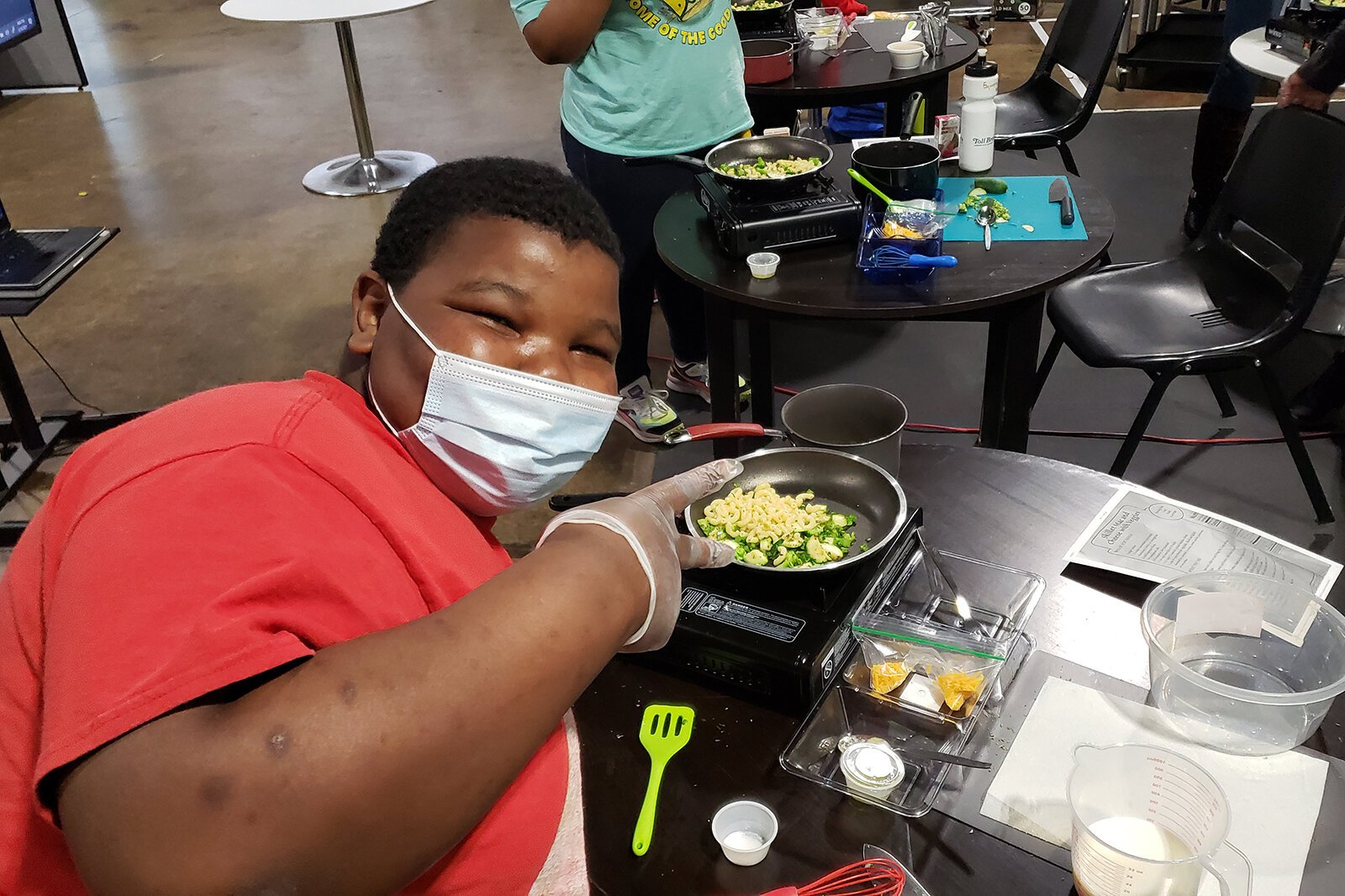 A young participant in The Learning Kitchen.