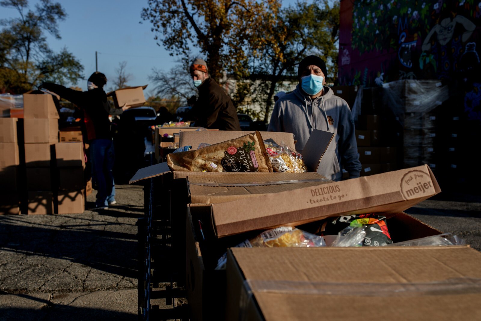 A Food Bank of Eastern Michigan distribution at the Martus Luna Food Pantry in Flint.