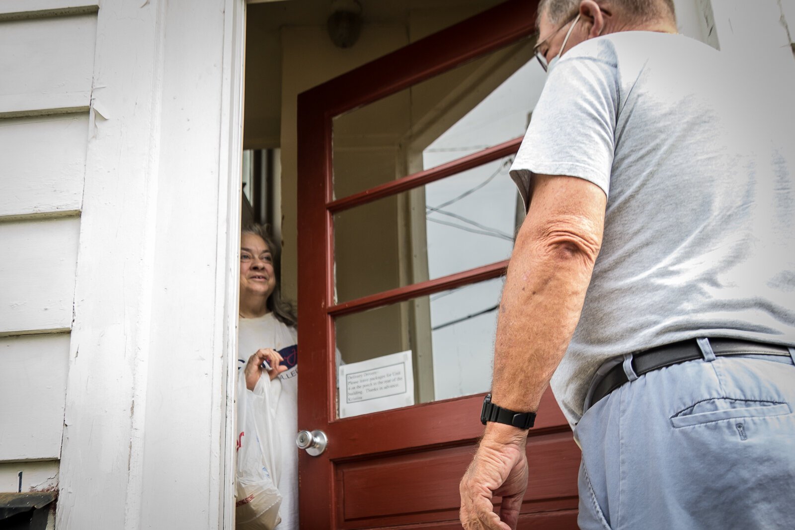 Jim Geerligs, a volunteer for Senior Services Southwest Michigan, makes a delivery.