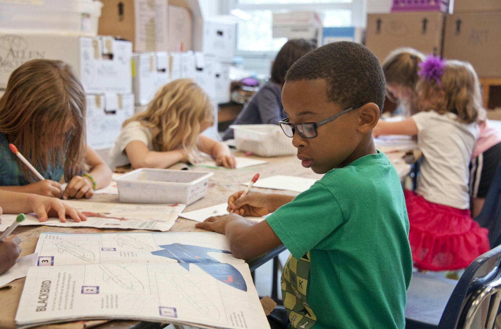 Boy in classroom