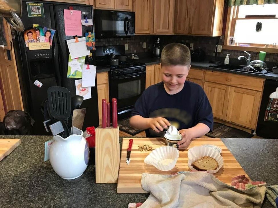 Matt Perkins often will make Michigan Harvest of the Month™ recipes at home. Some of the family's favorite recipes are a sweet potato hash and homemade salsa.