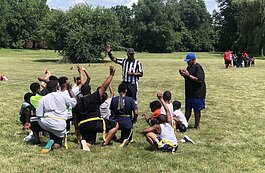 A flag football league for kids is taking place at Iroquois Park on the northside through the end of July.