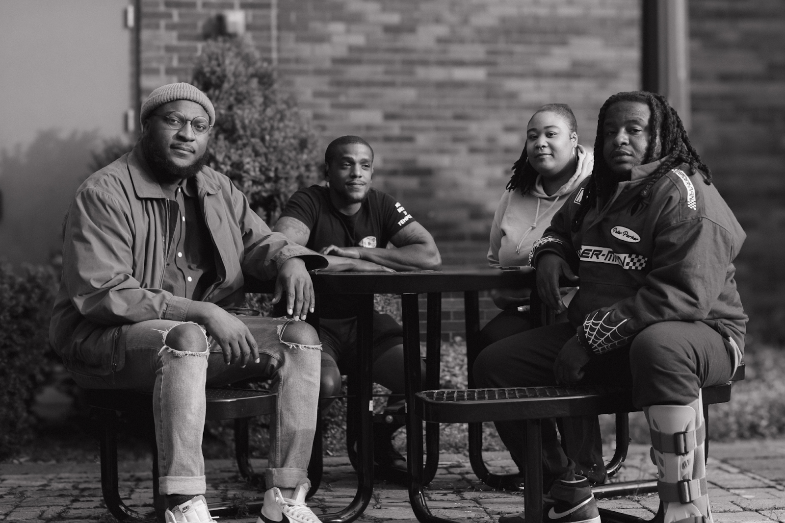 Pictured from left to right on April 22, 2024: Feimstro, Figga Da Kid, Tay Boogie, and Jeff Skigh feel no pressure or fear, only the expectation that Flint Under the Stars will be a marquee show for the city. 