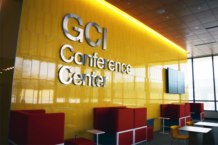 The GCI building is host to several facilities designed to imitate real-world work environments. The GCI conference center sits next to the restaurant where visitors and staff can purchase food cooked by students. 