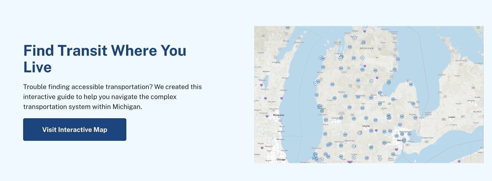 Una nueva página web de Disability Rights Michigan facilita la búsqueda de transporte público accesible.