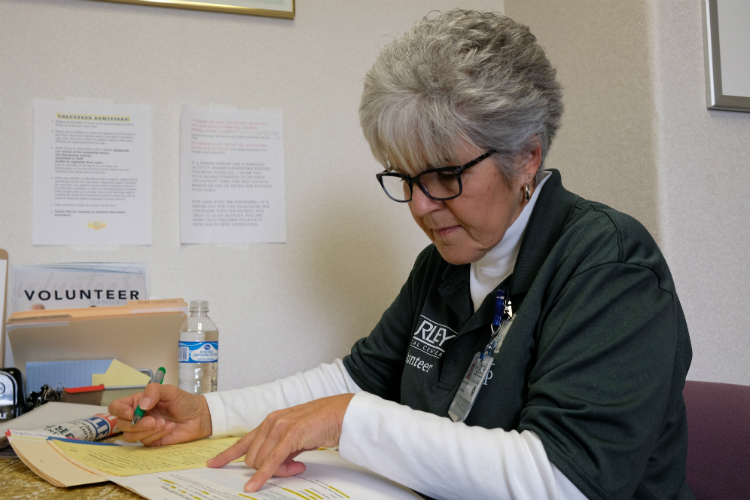 Millie Hursin volunteers at Hurley Medical Center for its HELP program.