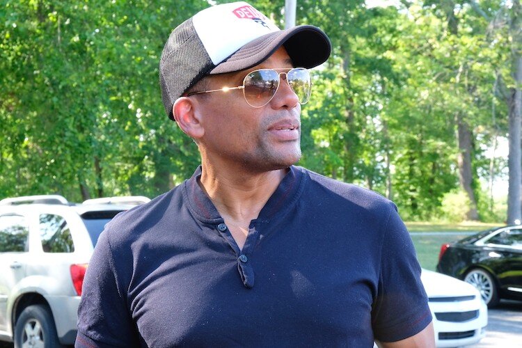 Actor Hill Harper also is founder of Northstar Legal Group. He encouraged Flint residents to utilize their legal rights at the Flint Town "Back to School" Carnival Splash.