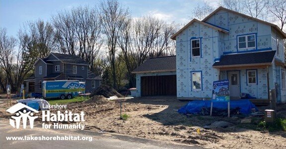 A Lakeshore Habitat for Humanity development underway near Holland.